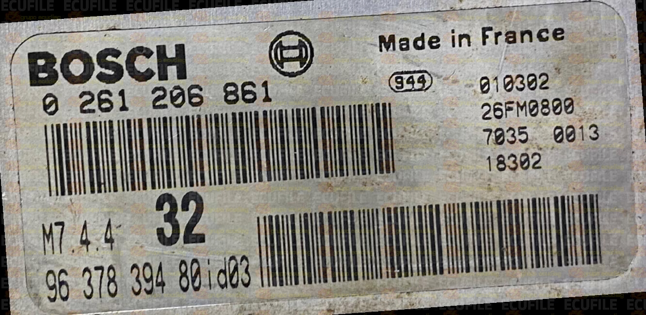 BOSCH M7.4.4 0261206861 PSA 9637839480 EEPROM 95080