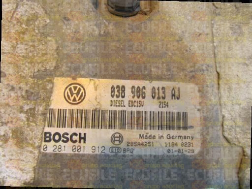 BOSCH EDC15V-5.45 0281001912 VOLKSWAGEN POLO 1.9 SDI 68HP AQM 038906013AJ 2154