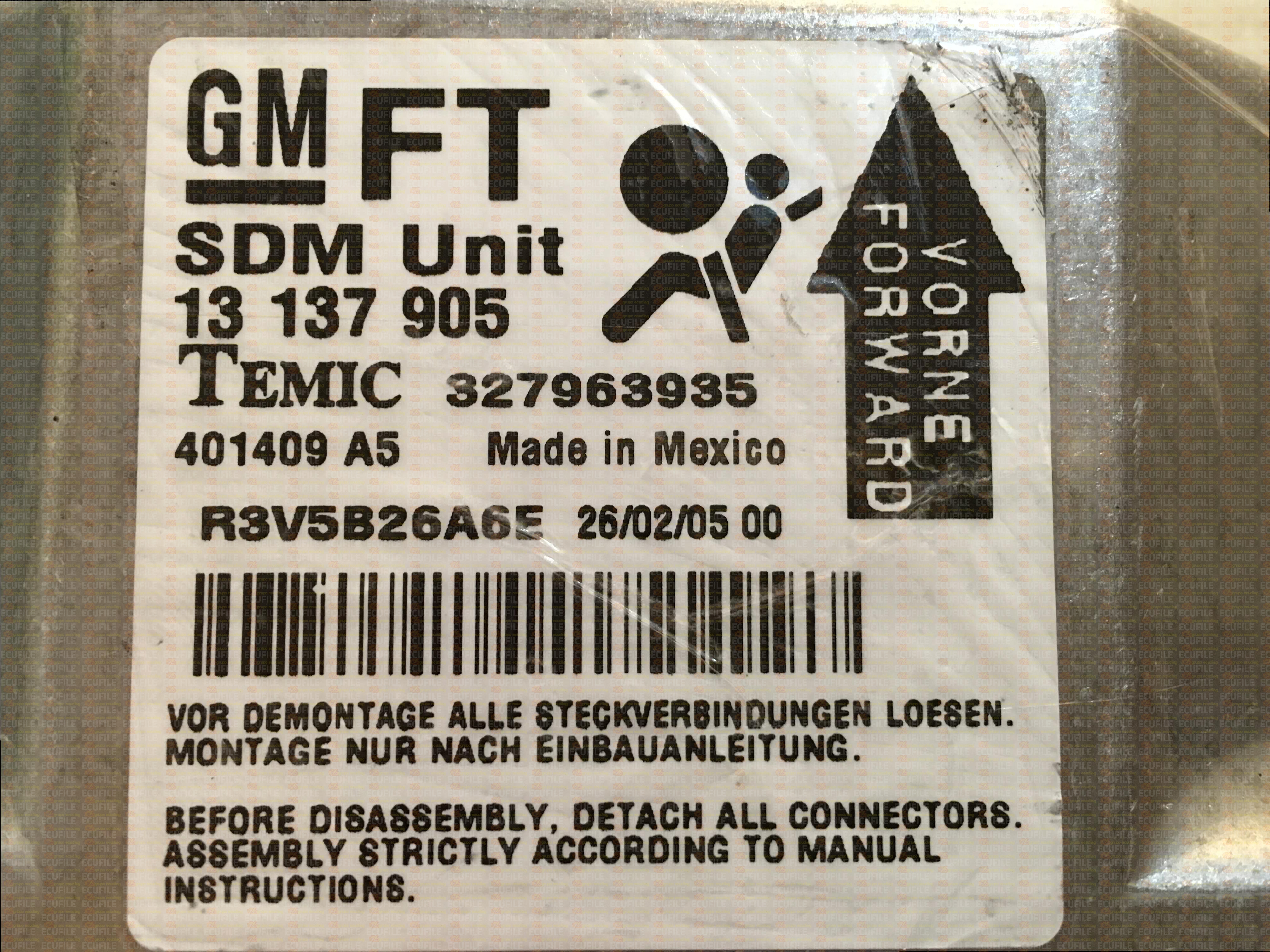 TEMIC 327963935 401409A5 OPEL ASTRA 13137905 FT
