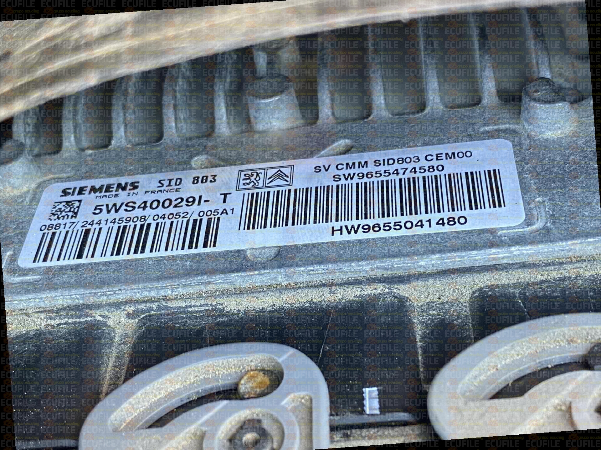 SIEMENS VDO CONTINENTAL SID803 5WS40029I-T CITROEN C4 PEUGEOT 307 2.0 HDI 136HP HW9655041480 SW9655474580 9658764380 - PO000AA000000