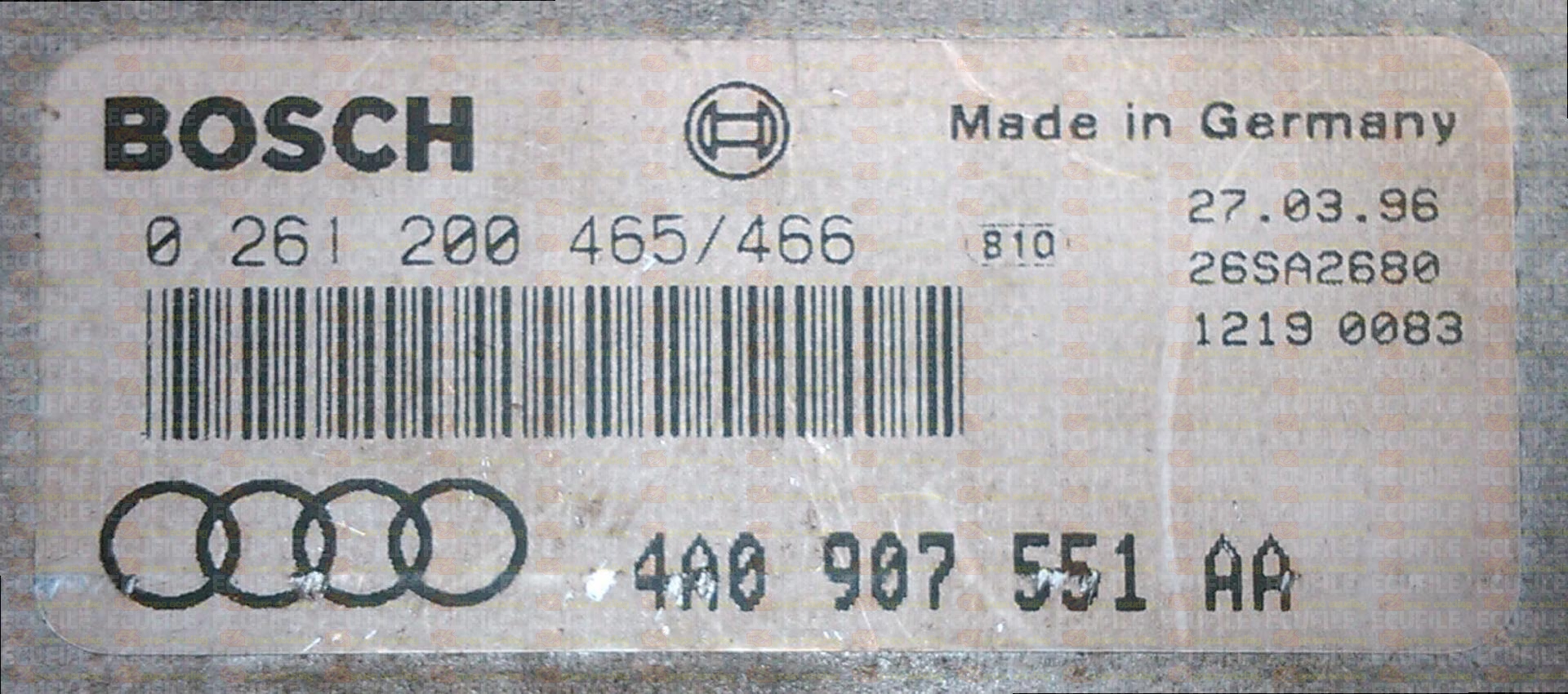 BOSCH M2.3.2 0261200465-466 AUDI S4 2.2 20V TURBO 260HP 4A0907551AA 1267357248