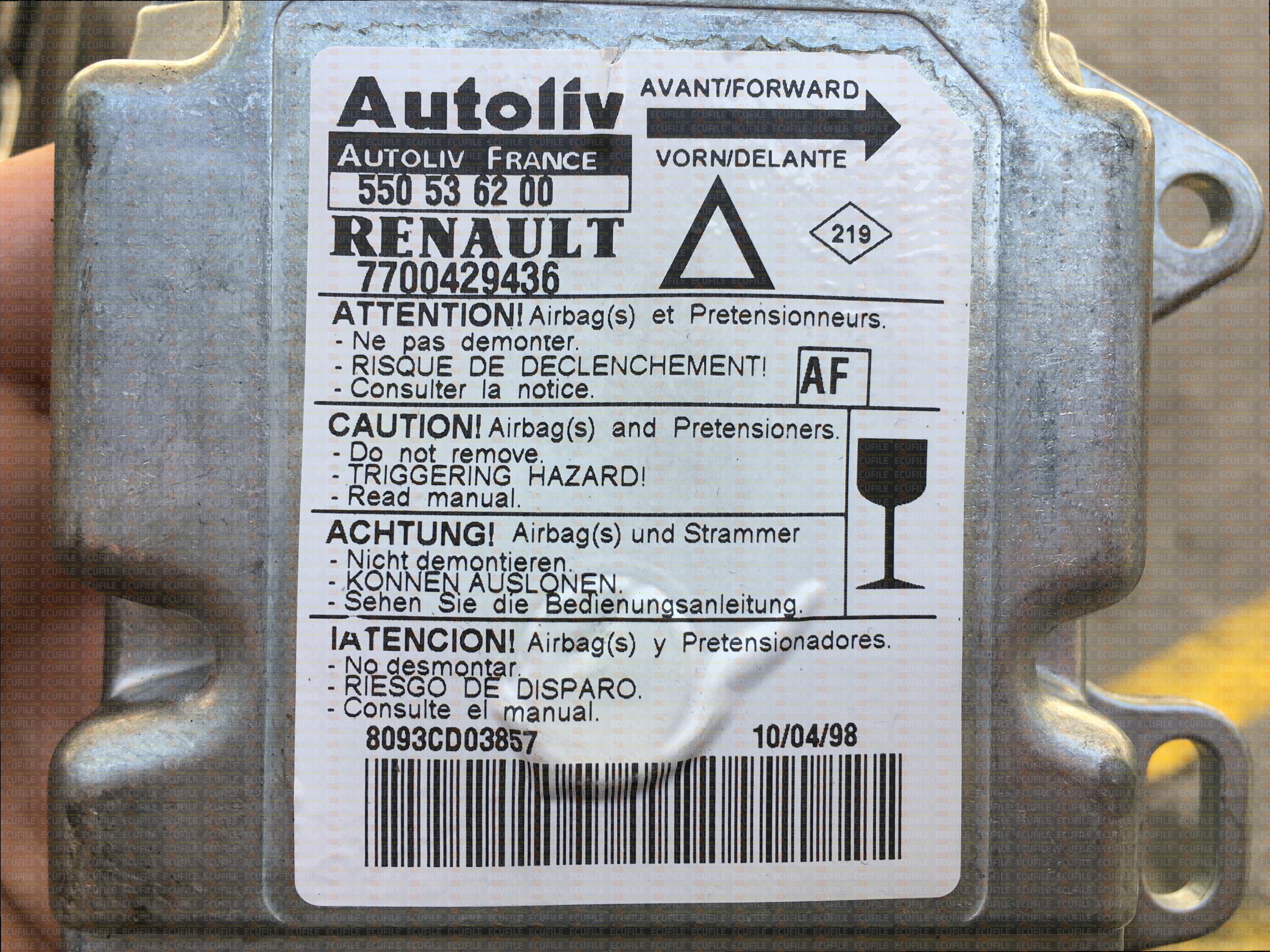 AUTOLIV 550536200 RENAULT LAGUNA 7700429436 AF