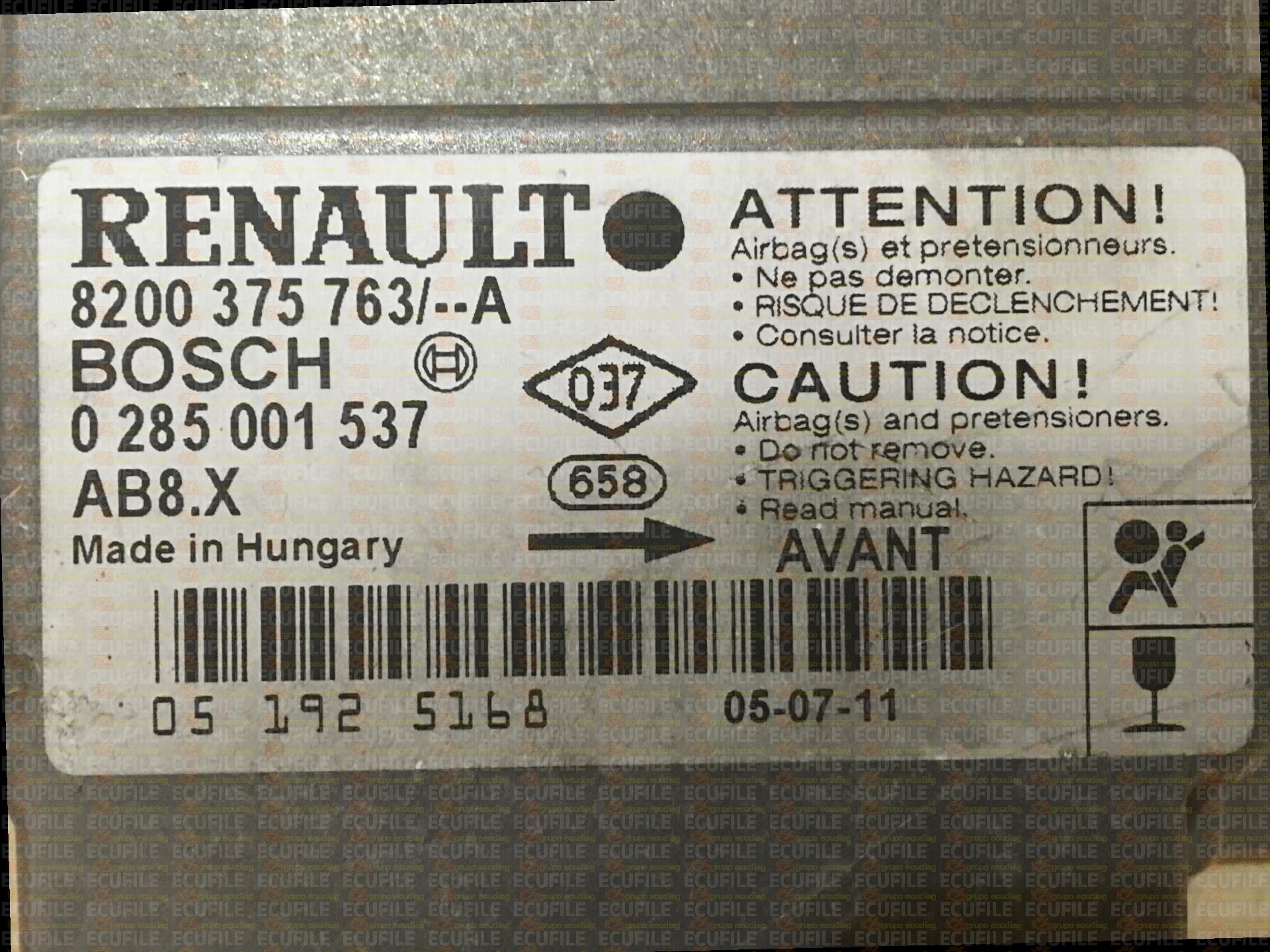BOSCH AB8.X 0285001537 RENAULT CLIO II 8200375763--A