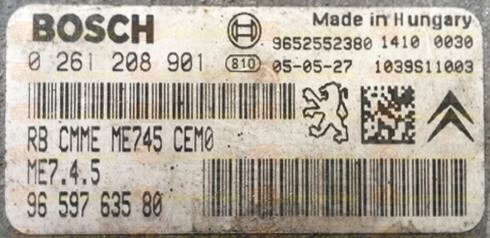 BOSCH ME7.4.5 0261208901 PSA 9659763580 EEPROM 95320