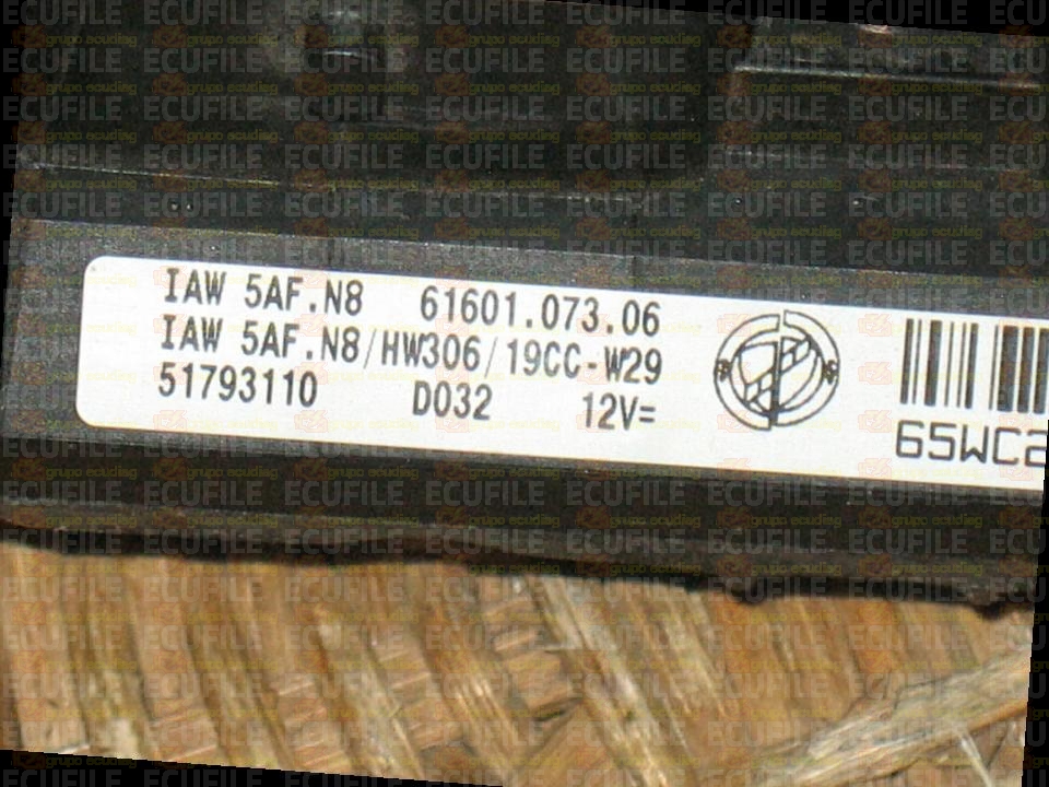 MAGNETI MARELLI IAW 5AF.N8 61601.073.06 FIAT 51793110 HW306 EEPROM 95160