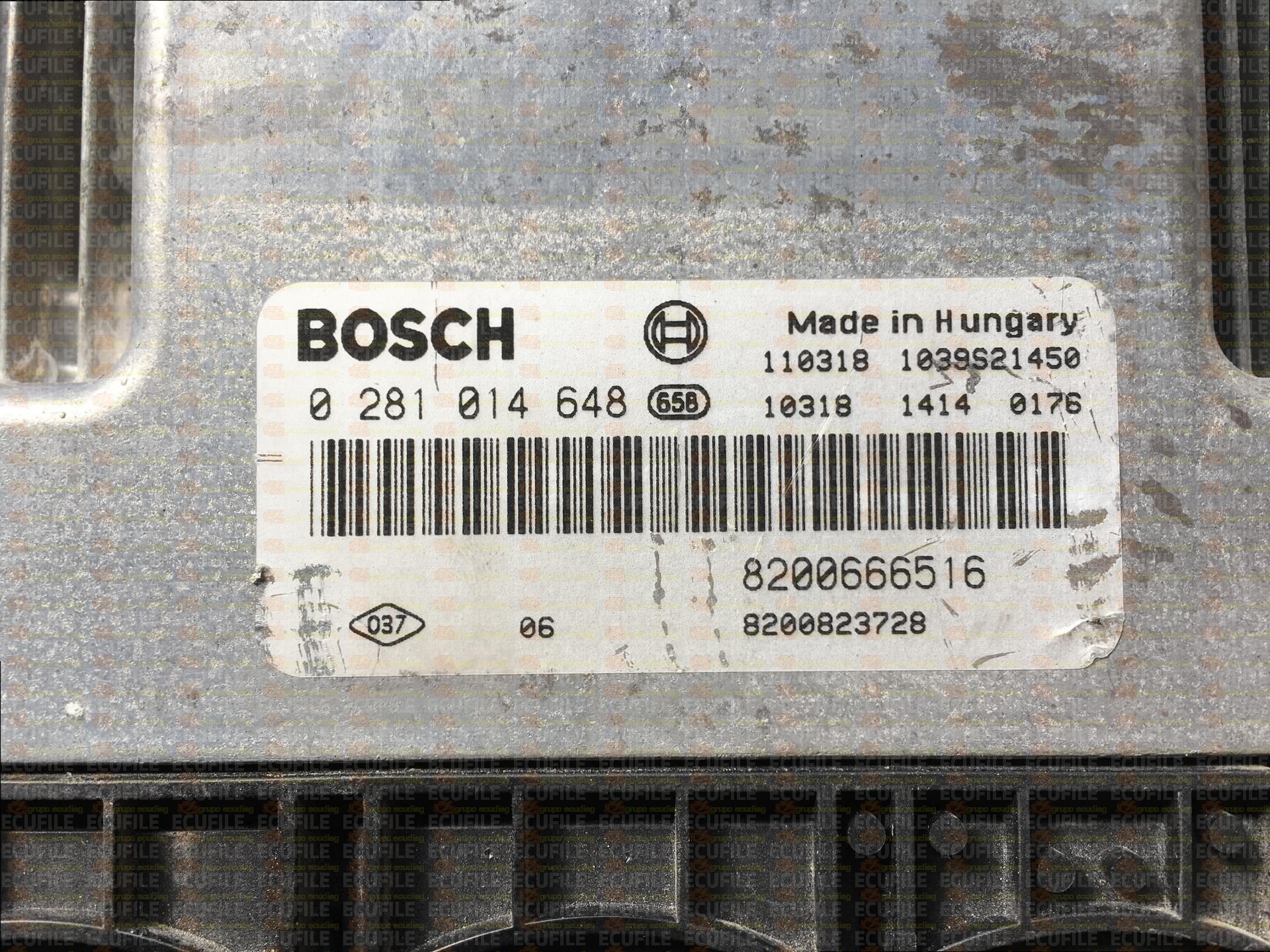 BOSCH EDC16CP33-6.1 0281014648 RENAULT TRAFIC II 2.0 DCI 114HP 8200666516 8200823728 1037390530-8200846038