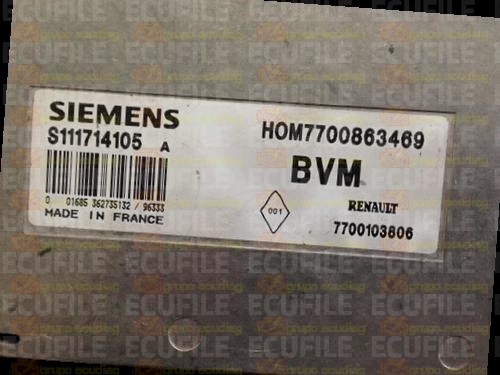 SIEMENS FENIX S111714105A RENAULT 7700103806 HOM7700863469 EEPROM MC68HC11