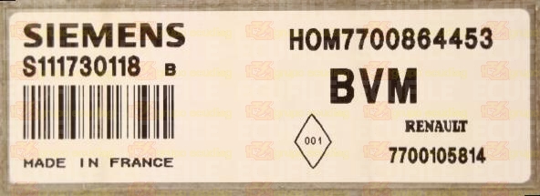 SIEMENS FENIX S111730118B RENAULT 7700105814 HOM7700864453 EEPROM MC68HC11