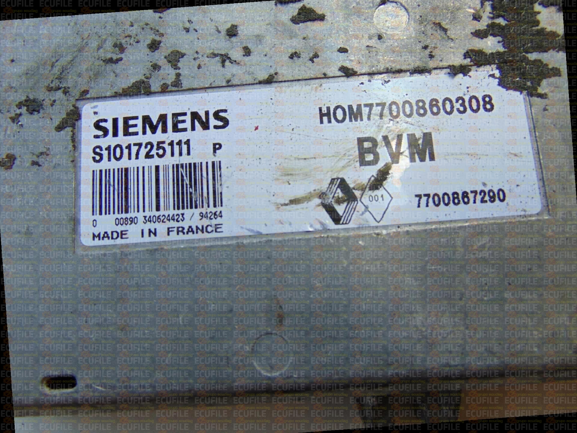 SIEMENS FENIX S101725111P RENAULT 7700873465 HOM7700860308 EEPROM MC68HC11