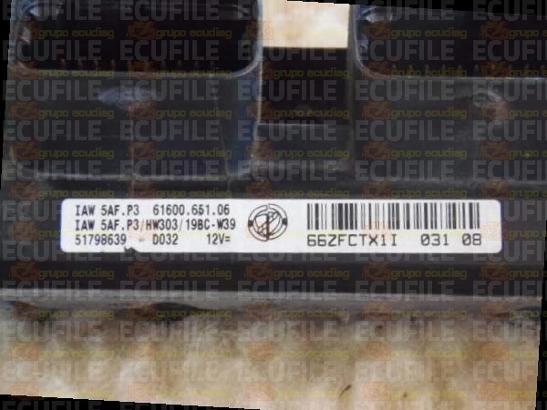 MAGNETI MARELLI IAW 5AF.P3 61600.651.06 FIAT 51798639 HW303 EEPROM 95160