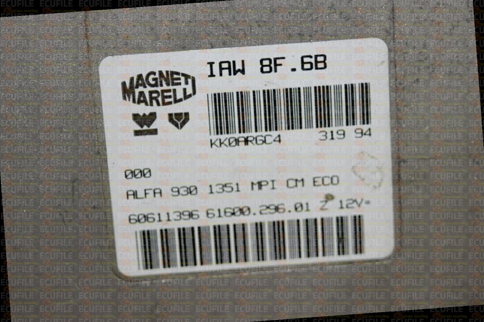MAGNETI MARELLI IAW 8F.6B 61600.296.01 ALFA ROMEO 145 146 1.3i 60611396 EEPROM MC68HC11F1