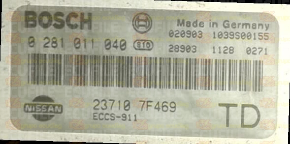 BOSCH EDC15V+1-5.1 0281011040 NISSAN TERRANO II 2.7 TDI 125HP 237107F469 TD 1037363268