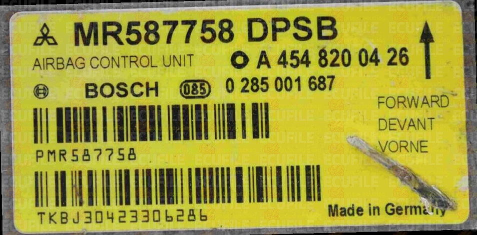 BOSCH 0285001687 MITSUBISHI COLT MR587758 SMART FORFOUR A5458200426 DPSB