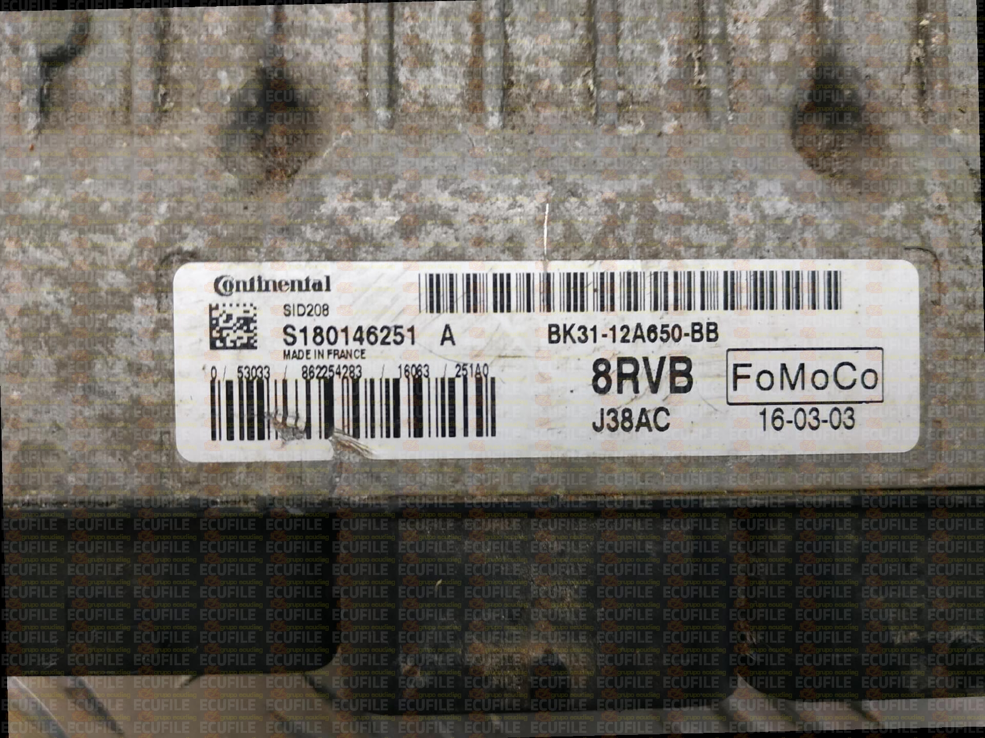 CONTINENTAL SID208 S180146251A FORD TRANSIT VII 2.2 TDCI 100HP BK31-12A650-BB EK31-14C204-AEG