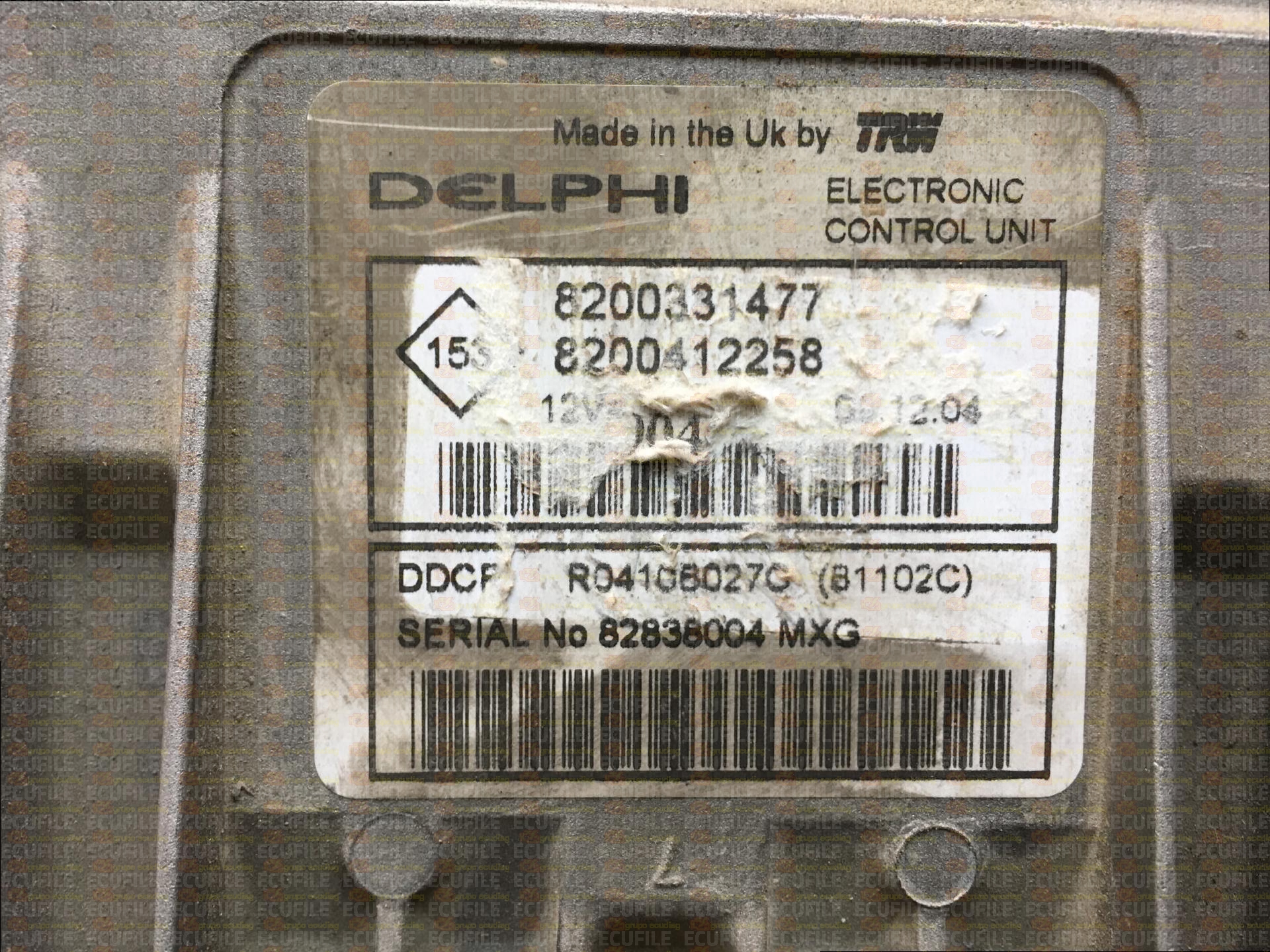 DELPHI TRW DDCR R0410B027C 81102C RENAULT CLIO II 1.5 DCI 65HP 8200331477 8200412258 8200426674 - 0484
