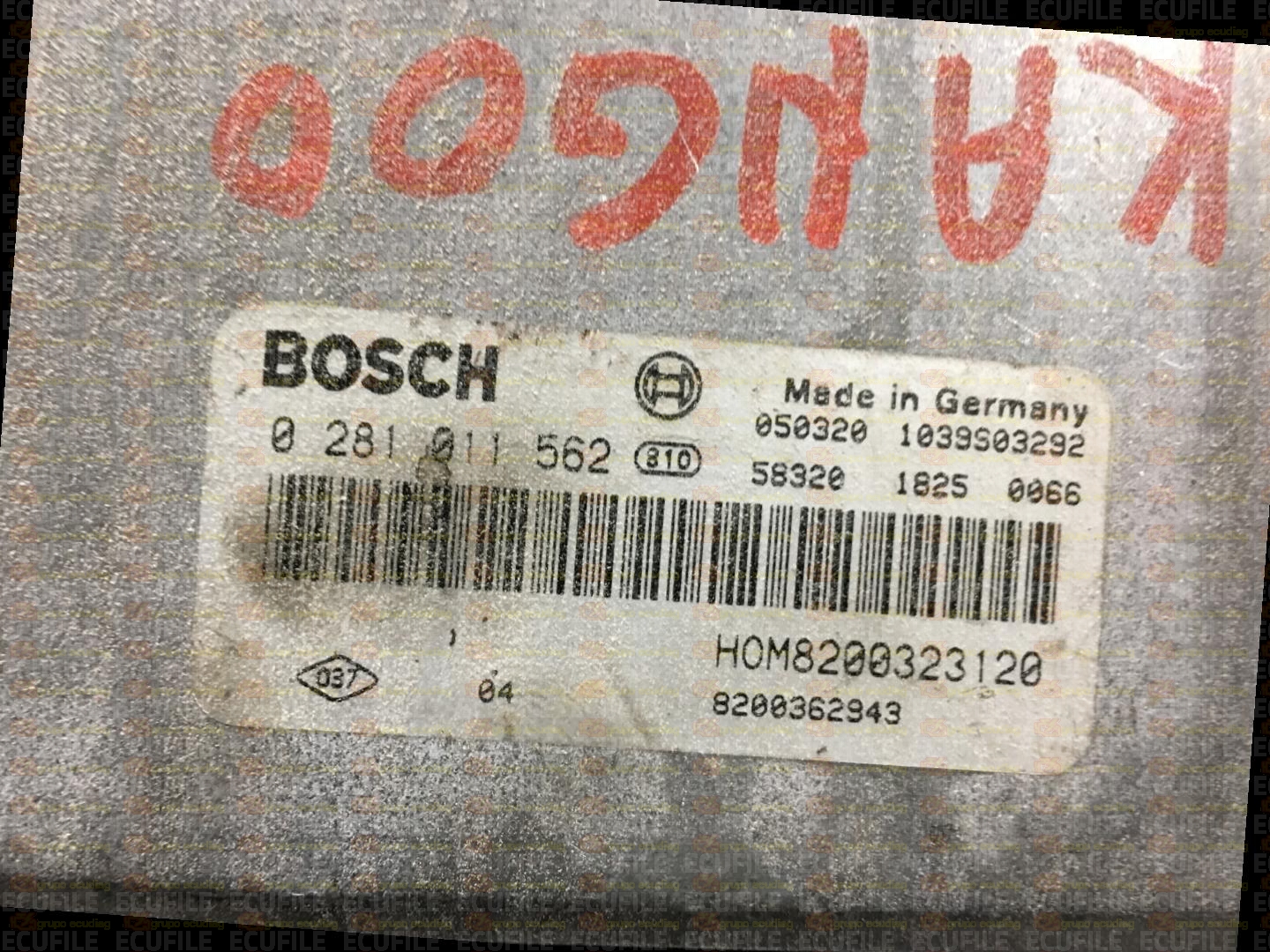 BOSCH EDC15C3-4.1 0281011562 RENAULT KANGOO I 1.9 DCI 80HP HOM8200323120 8200362943 1037368479-7682