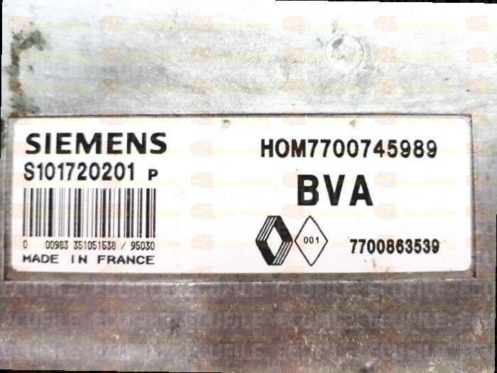 SIEMENS FENIX S101720201P RENAULT 7700863539 HOM7700745989 EEPROM MC68HC11