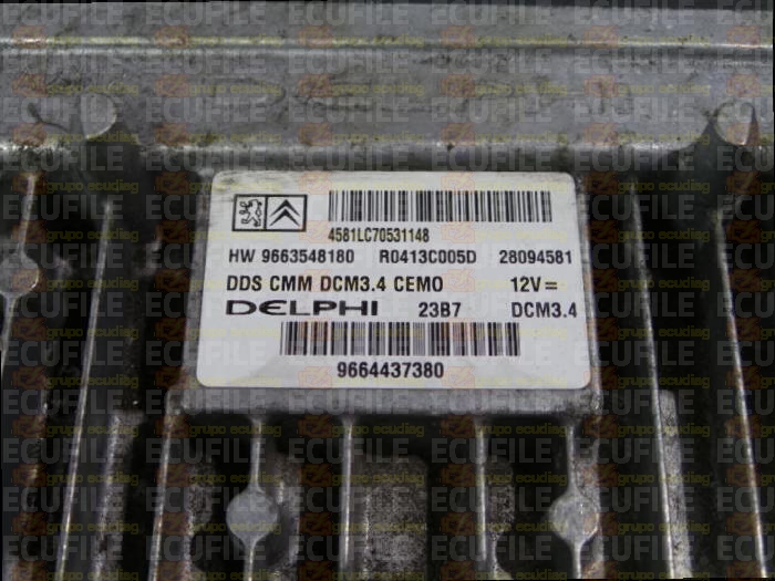 DELPHI DCM3.4 R0413C005D 28094581 CITROEN C4 PEUGEOT 307 2.0 HDI HW 9663548180 SW 9664437380 EEPROM 95320