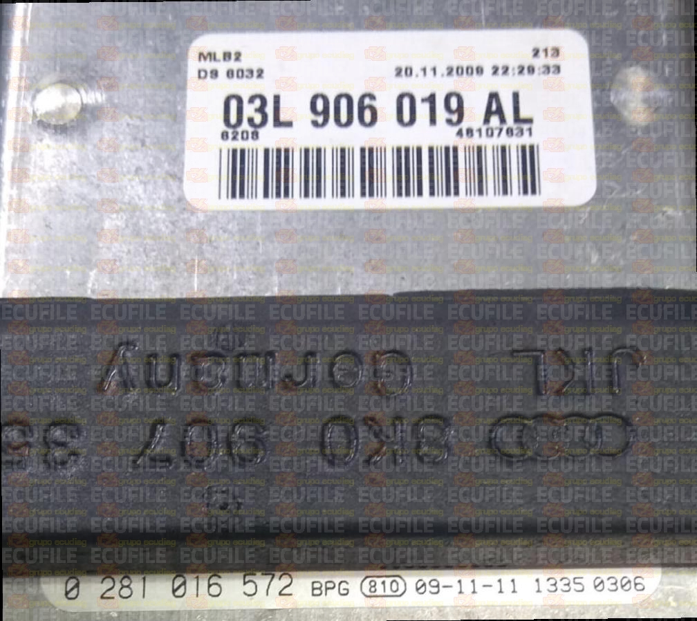 BOSCH EDC17CP20-2.2 0281016572 AUDI A4 III 2.0 TDI 120HP 03L906019AL 1037517566 - 9097