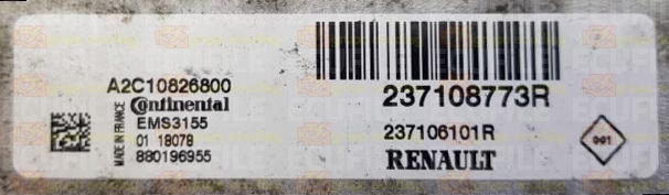 CONTINENTAL EMS3155 A2C10826800 RENAULT DACIA 237106101R 237108773R 