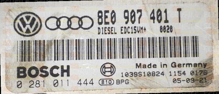 BOSCH EDC15VM+2.M5 0281011444 SKODA SUPERB I 2.5 TDI 163HP 8E0907401T 0020 - 1037376280