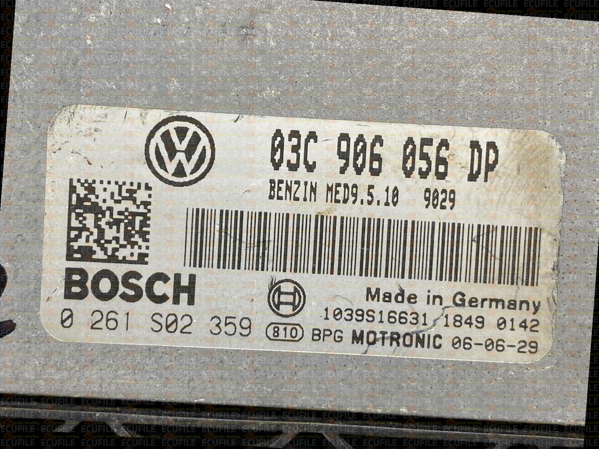 BOSCH MED9.5.10 0261S02359 VOLKSWAGEN GOLF V 1.6 FSI 115HP 03C906056AK 03C906056DP 1037505179-9970