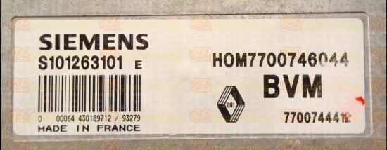 SIEMENS FENIX S101263101E RENAULT 7700744412 HOM7700746044 EEPROM MC68HC11