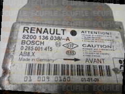 BOSCH AB8.X 0285001415 RENAULT CLIO II 8200136038--A EEPROM HC912B32
