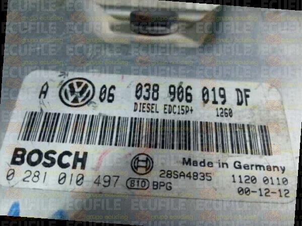 BOSCH EDC15P+22.3.2 0281010497 VOLKSWAGEN GOLF IV 1.9 TDI 100HP 038906019DF 1037360447