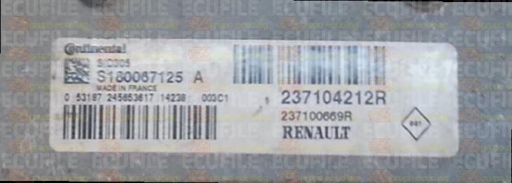 CONTINENTAL SID305 S180067125A RENAULT DACIA 237100669R 237104212R FLASH TC1766