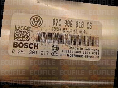 BOSCH ME7.1.1 0261201217 BENTLEY CONTINENTAL GT I (3W) 6.0i 412KW 560HP W12 48V BEB 07C906018CS 1037377404 - 6716