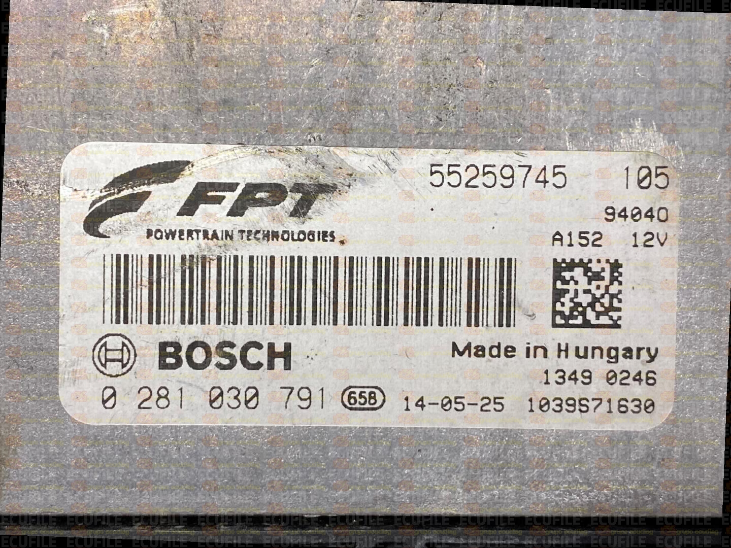 BOSCH EDC17C49-3.52 0281030791 ALFA-ROMEO GIULIETTA 1.6 JTDM 105HP 55259745 1037539594