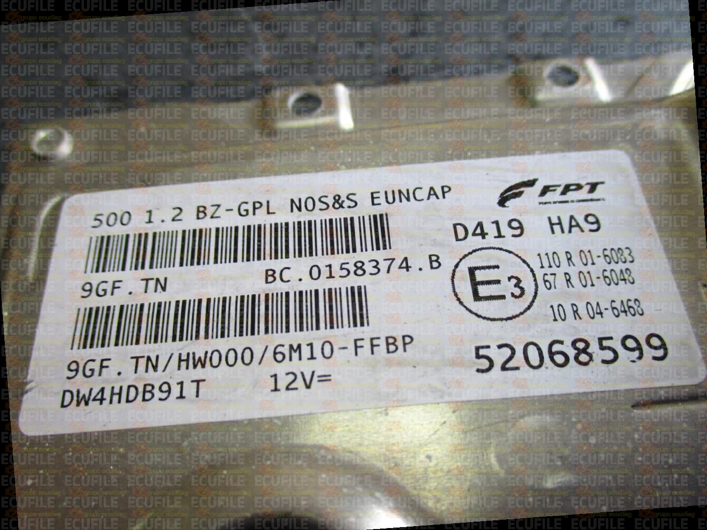 MAGNETI MARELLI 9GF.TN BC.0152374.B FIAT 500 1.2 52068599 HW000 EEPROM 95640