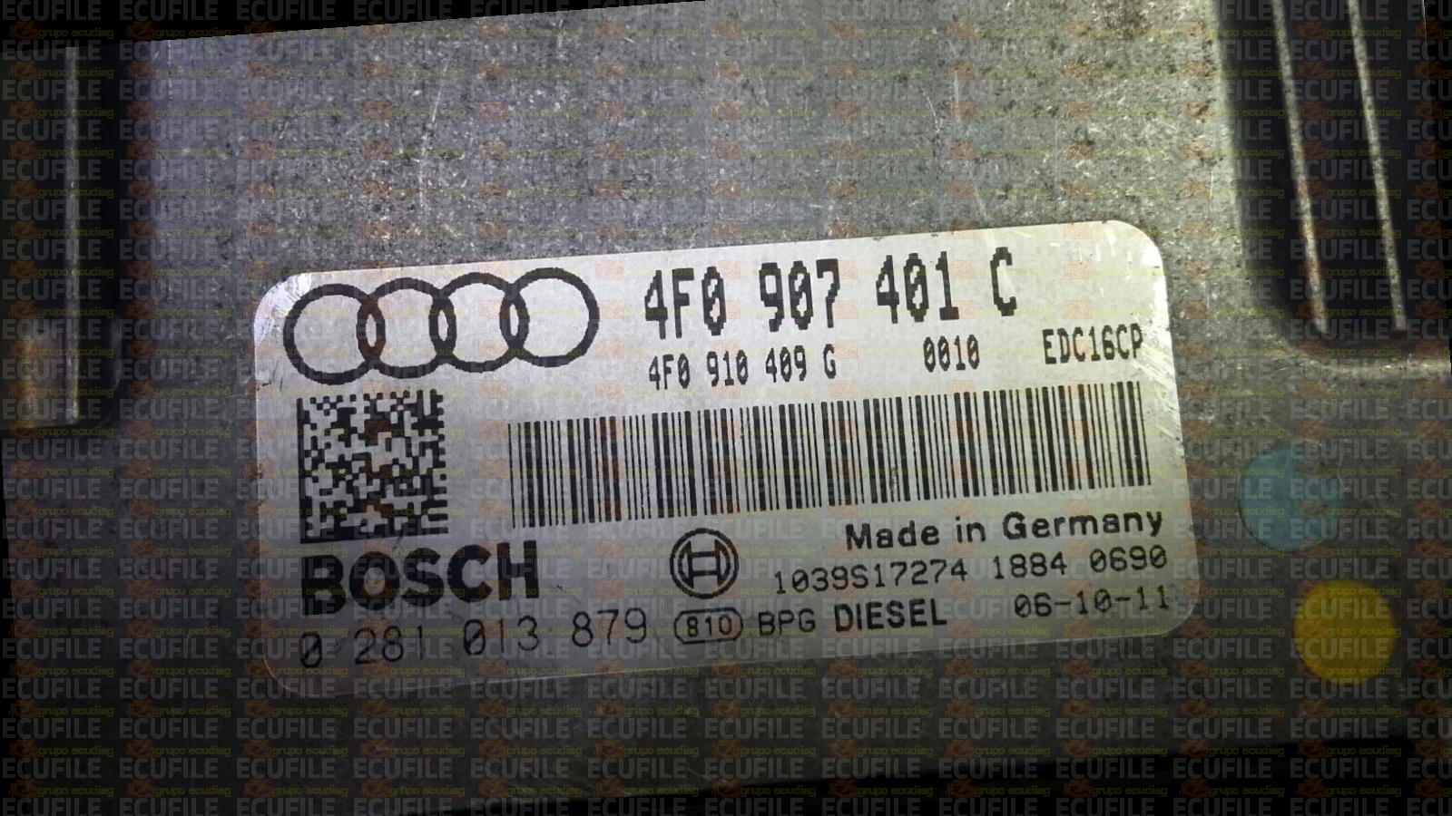 BOSCH EDC16CP34-4.5 0281013879 AUDI A6 3.0 V6 TDI 221HP 4F0907401C 1037382449