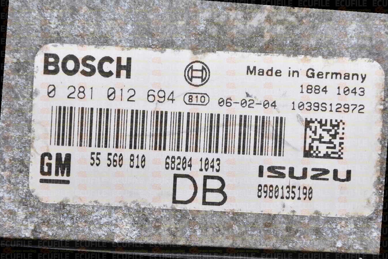 BOSCH EDC16C9-3.30 0281012694 OPEL VAUXHALL 55560810 DB EEPROM 95160