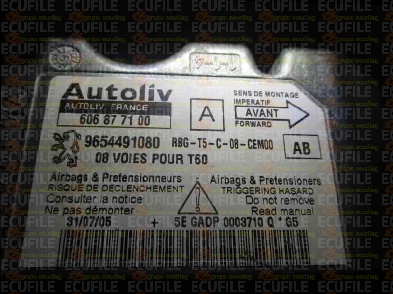 AUTOLIV 606877100 PEUGEOT 307 9654491080 AB