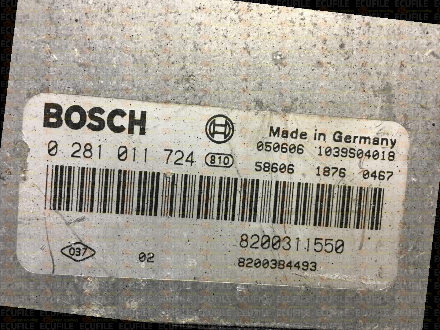 BOSCH EDC15C13-6.2 0281011724 RENAULT ESPACE IV 2.2 DCI 150HP 8200311550 8200384493 1037372919-810D