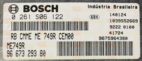 BOSCH ME7.4.9R 0261S06122 PSA 9667329380 EEPROM 95320