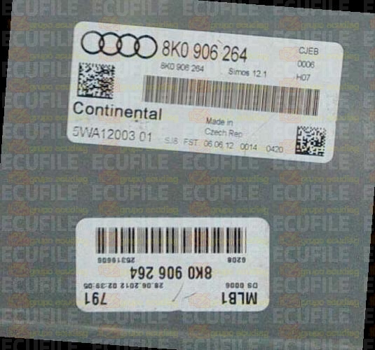 CONTINENTAL SIMOS 12.1 5WA1200301 AUDI A4 III 1.8 TFSI 170HP 8K0906264 0007