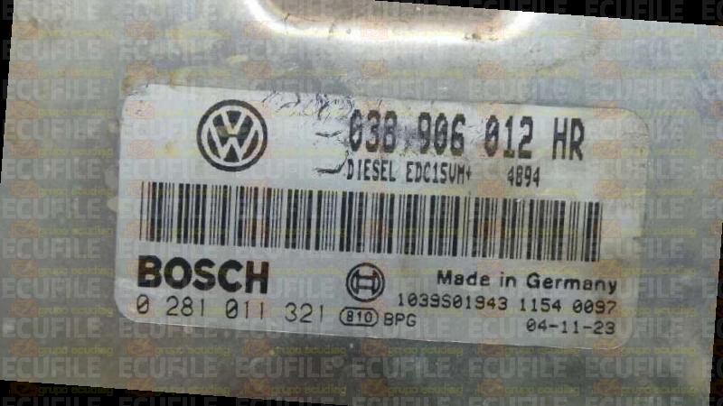 BOSCH EDC15VM+2.V1 0281011321 SKODA FABIA I 1.9 SDI 64HP ASY 038906012HR 4894 - 1037367058