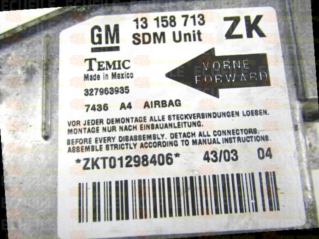 TEMIC 327963935 7436A3 OPEL MERIVA 13158713 ZK