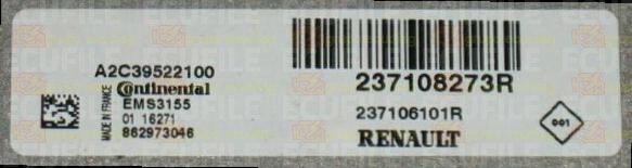 CONTINENTAL EMS3155 A2C39522100 RENAULT DACIA 237106101R 237108273R 