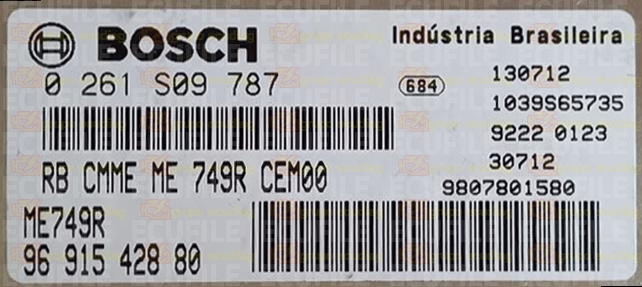 BOSCH ME7.4.9R 0261S09787 PSA 9691542880 EEPROM 95320