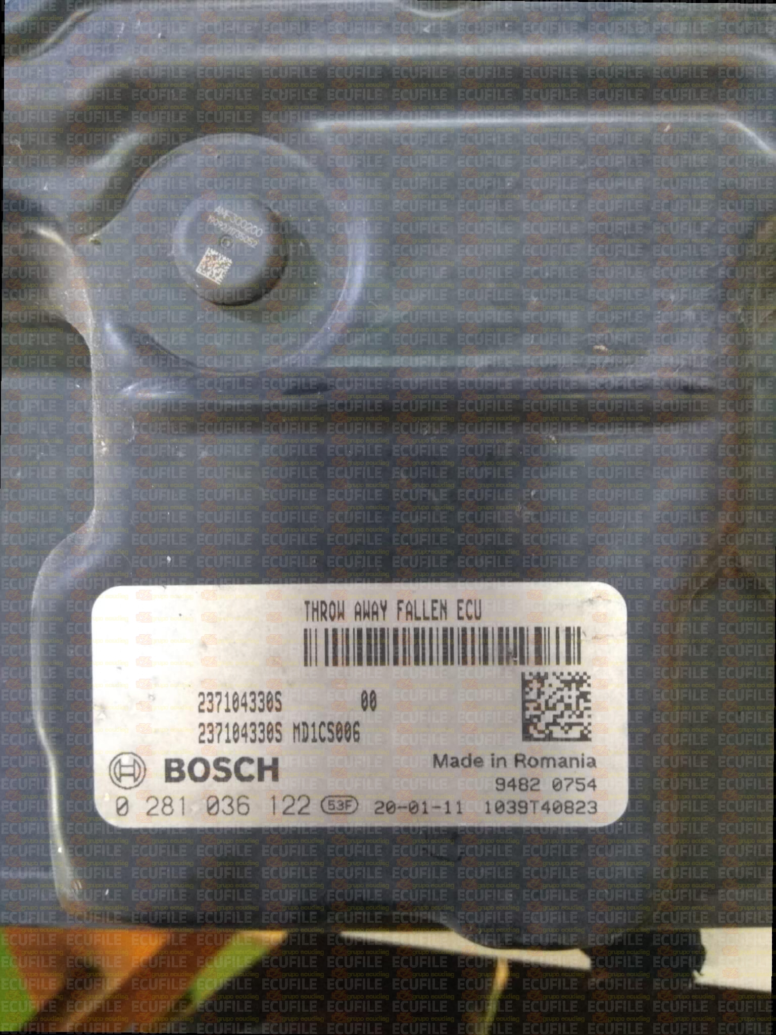 BOSCH MD1CS006 0281036122 RENAULT TRAFIC III 2.0 DCI 145HP 237104330S 10SW080821