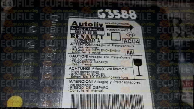 AUTOLIV ACU4 603989900 RENAULT MEGANE II 8200407548A AA EEPROM 95160
