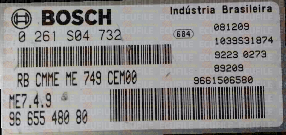BOSCH ME7.4.9 0261S04732 PSA 9665548080 EEPROM 95320
