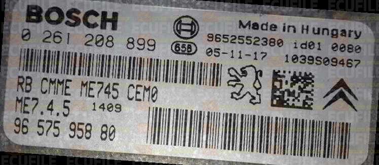 BOSCH ME7.4.5 0261208899 PSA 9657595880 EEPROM 95320
