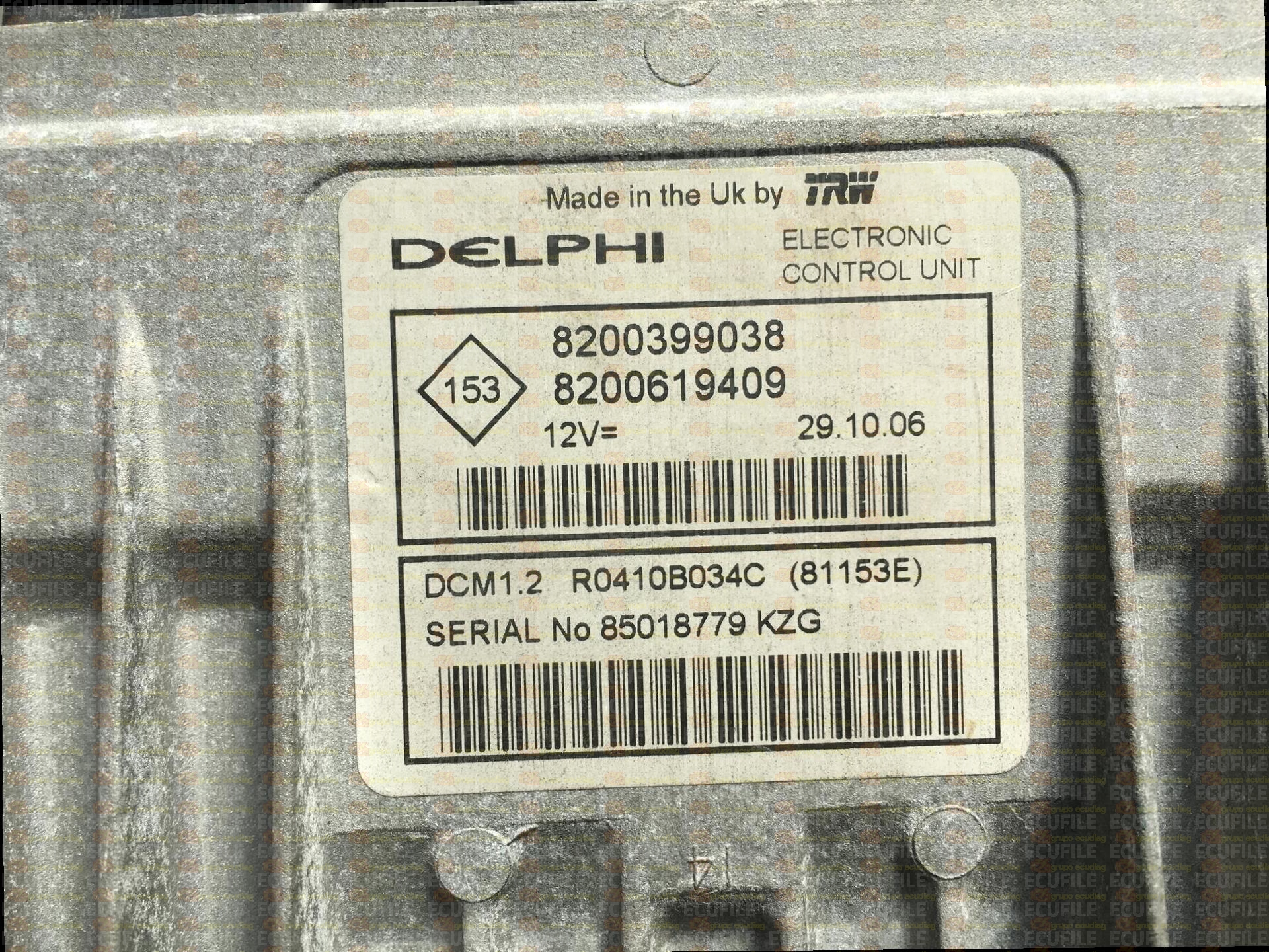 DELPHI TRW DCM1.2 R0410B034C 81153E RENAULT CLIO III 1.5 DCI 70HP 8200399038 8200619409 8200708750-4742