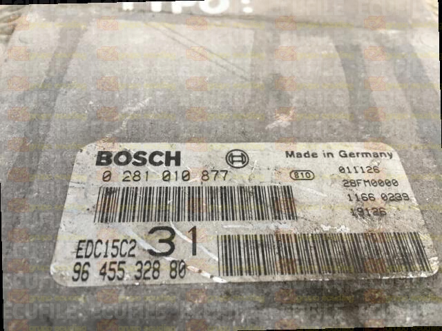 BOSCH EDC15C2-10.1 0281010877 PEUGEOT 406 2.2 HDI 133HP 9645532880 1037353776