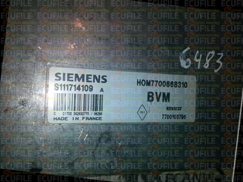 SIEMENS FENIX S111714109A RENAULT 7700103796 HOM7700868310 EEPROM MC68HC11